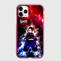 Чехол iPhone 11 Pro матовый Танджиро Камадо Kimetsu no Yaiba, цвет: 3D-малиновый