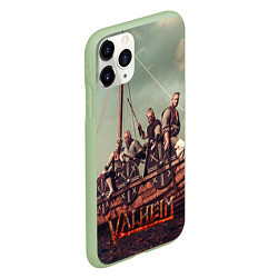Чехол iPhone 11 Pro матовый Valheim викинги, цвет: 3D-салатовый — фото 2