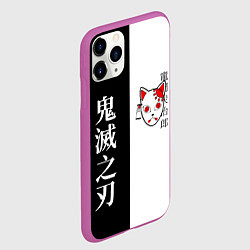 Чехол iPhone 11 Pro матовый МАСКА ТАНДЖИРО TANJIRO MASK, цвет: 3D-фиолетовый — фото 2