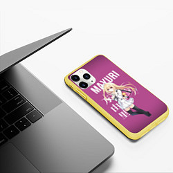 Чехол iPhone 11 Pro матовый Врата Штейна Маюри Сиина, цвет: 3D-желтый — фото 2