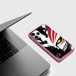 Чехол iPhone 11 Pro матовый БЛИЧ МАСКА BLEACH, цвет: 3D-малиновый — фото 2