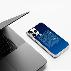 Чехол iPhone 11 Pro матовый Акулы в море, цвет: 3D-белый — фото 2