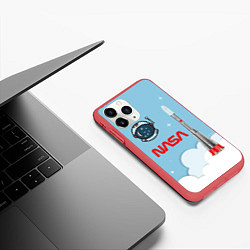 Чехол iPhone 11 Pro матовый Mission NASA, цвет: 3D-красный — фото 2