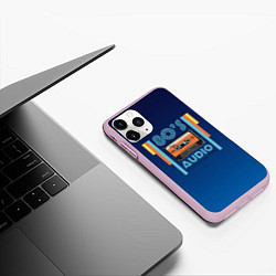 Чехол iPhone 11 Pro матовый 80s audio tape, цвет: 3D-розовый — фото 2