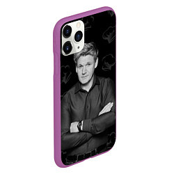 Чехол iPhone 11 Pro матовый ГОРДОН РАМЗИ Gordon Ramsay, цвет: 3D-фиолетовый — фото 2