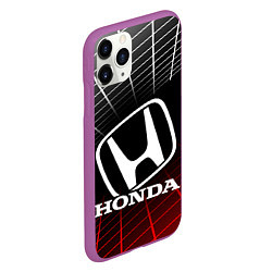 Чехол iPhone 11 Pro матовый HONDA ХОНДА СЕТКА, цвет: 3D-фиолетовый — фото 2