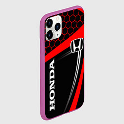 Чехол iPhone 11 Pro матовый HONDA ХОНДА SPORT, цвет: 3D-фиолетовый — фото 2
