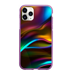 Чехол iPhone 11 Pro матовый Градиент, цвет: 3D-фиолетовый