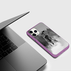 Чехол iPhone 11 Pro матовый Сиреноголовый в Лесу, цвет: 3D-фиолетовый — фото 2