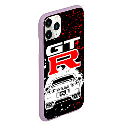 Чехол iPhone 11 Pro матовый NISSAN GT-R НИССАН GTR, цвет: 3D-сиреневый — фото 2