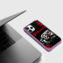 Чехол iPhone 11 Pro матовый NISSAN GT-R GODZILLA, цвет: 3D-фиолетовый — фото 2