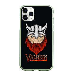 Чехол iPhone 11 Pro матовый Valheim викинг, цвет: 3D-салатовый