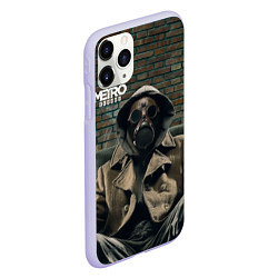 Чехол iPhone 11 Pro матовый Metro сталкер, цвет: 3D-светло-сиреневый — фото 2
