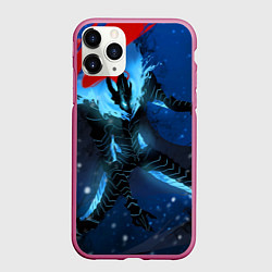 Чехол iPhone 11 Pro матовый Поднятие уровня Аниме, цвет: 3D-малиновый