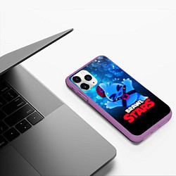 Чехол iPhone 11 Pro матовый Сквик Squeak Brawl Stars, цвет: 3D-фиолетовый — фото 2