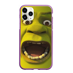 Чехол iPhone 11 Pro матовый Shrek is Yelling, цвет: 3D-фиолетовый