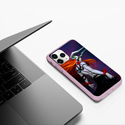 Чехол iPhone 11 Pro матовый Bleach Ichigo Kurosaki, цвет: 3D-розовый — фото 2