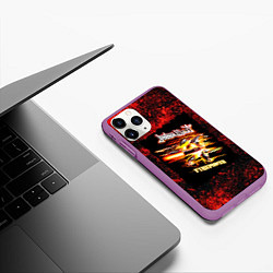 Чехол iPhone 11 Pro матовый JUDAS PRIEST rock, цвет: 3D-фиолетовый — фото 2