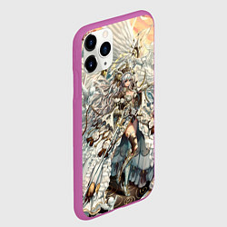 Чехол iPhone 11 Pro матовый Anime angel, цвет: 3D-фиолетовый — фото 2