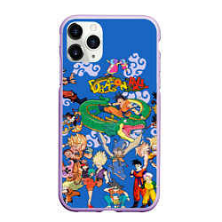 Чехол iPhone 11 Pro матовый Dragon ball Super, цвет: 3D-сиреневый