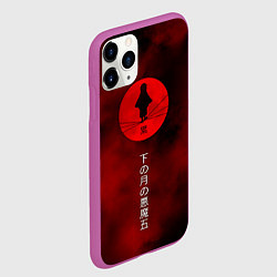 Чехол iPhone 11 Pro матовый Клинок, рассекающий демонов Kimetsu no Yaiba, цвет: 3D-фиолетовый — фото 2