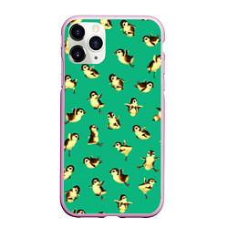 Чехол iPhone 11 Pro матовый Цыплята