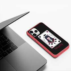 Чехол iPhone 11 Pro матовый Kakegurui Poker Face, цвет: 3D-красный — фото 2