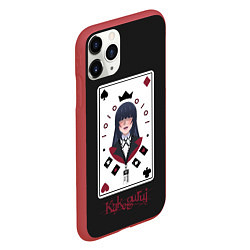 Чехол iPhone 11 Pro матовый Kakegurui Poker Face, цвет: 3D-красный — фото 2