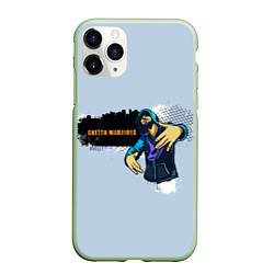Чехол iPhone 11 Pro матовый Опасный гетто, цвет: 3D-салатовый