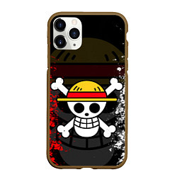 Чехол iPhone 11 Pro матовый ONE PIECE ВАН ПИС ЧЕРЕП, цвет: 3D-коричневый