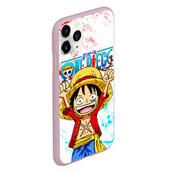 Чехол iPhone 11 Pro матовый ONE PIECE ВАН ПИС GLITCH, цвет: 3D-розовый — фото 2