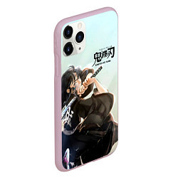 Чехол iPhone 11 Pro матовый Муичиро Токито Kimetsu no Yaiba, цвет: 3D-розовый — фото 2