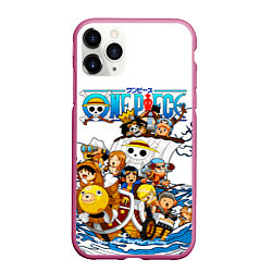 Чехол iPhone 11 Pro матовый ONE PIECE ВАН ПИС МОРЕ, цвет: 3D-малиновый