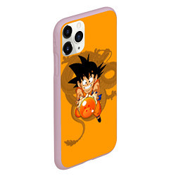 Чехол iPhone 11 Pro матовый Kid Goku, цвет: 3D-розовый — фото 2