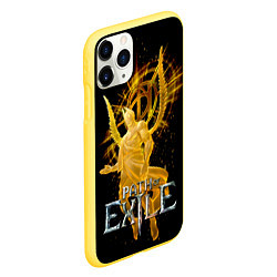 Чехол iPhone 11 Pro матовый Path of Exile, цвет: 3D-желтый — фото 2