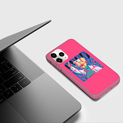 Чехол iPhone 11 Pro матовый Good news everyone, цвет: 3D-малиновый — фото 2