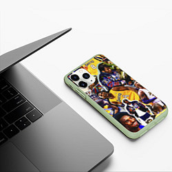 Чехол iPhone 11 Pro матовый КОБИ БРАЙАНТ KOBE BRYANT, цвет: 3D-салатовый — фото 2
