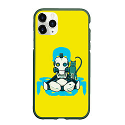 Чехол iPhone 11 Pro матовый Любовь, смерть и роботы, цвет: 3D-темно-зеленый