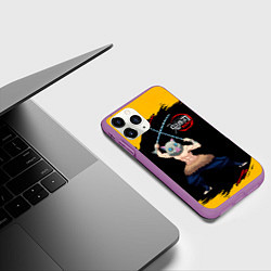 Чехол iPhone 11 Pro матовый Иноске Хашибира Kimetsu no Yaiba, цвет: 3D-фиолетовый — фото 2