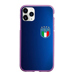 Чехол iPhone 11 Pro матовый Сборная Италии, цвет: 3D-фиолетовый