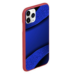 Чехол iPhone 11 Pro матовый 3D BLUE Вечерний синий цвет, цвет: 3D-красный — фото 2