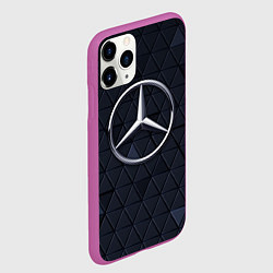 Чехол iPhone 11 Pro матовый MERCEDES BENZ 3D Geometry 3Д, цвет: 3D-фиолетовый — фото 2