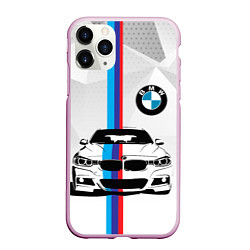 Чехол iPhone 11 Pro матовый BMW БМВ M PERFORMANCE, цвет: 3D-розовый