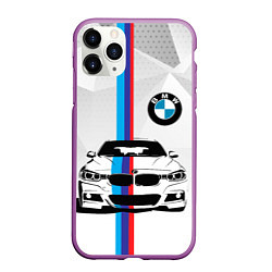 Чехол iPhone 11 Pro матовый BMW БМВ M PERFORMANCE, цвет: 3D-фиолетовый