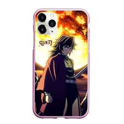 Чехол iPhone 11 Pro матовый Demon Slayer: Kimetsu no Yaiba, цвет: 3D-розовый