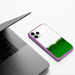 Чехол iPhone 11 Pro матовый GREEN POWER, цвет: 3D-фиолетовый — фото 2