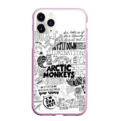 Чехол iPhone 11 Pro матовый Arctic Monkeys, цвет: 3D-розовый
