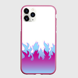 Чехол iPhone 11 Pro матовый ПЛАМЯ 1 0, цвет: 3D-малиновый