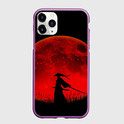 Чехол iPhone 11 Pro матовый Самурай 3D, цвет: 3D-фиолетовый
