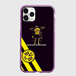 Чехол iPhone 11 Pro матовый Холанд Боруссия, цвет: 3D-фиолетовый
